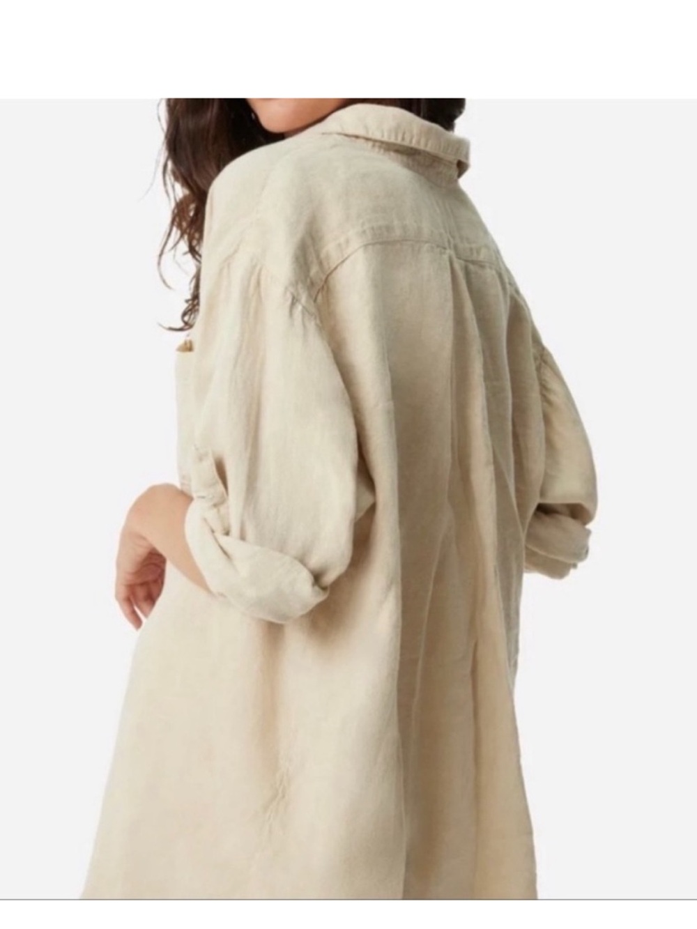 Mate the label oversized linen button down shirt Long Sleeve Minimalist Relaxed